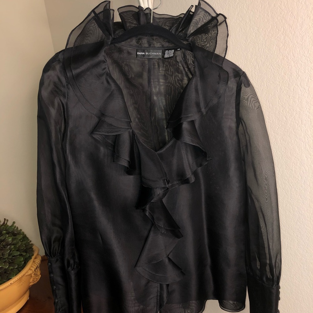 Dana Buchanan Silk Chiffon Georgette Blouse.